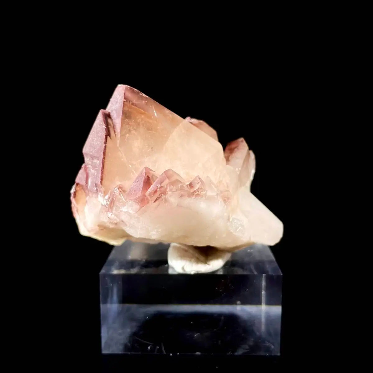 Natural Red Phantom Elestial Quartz on Matrix | Rare Phantom Quartz Mineral Specimen | High-Grade Collector’s Piece | 130 g | 5.5*6.5*5 cm