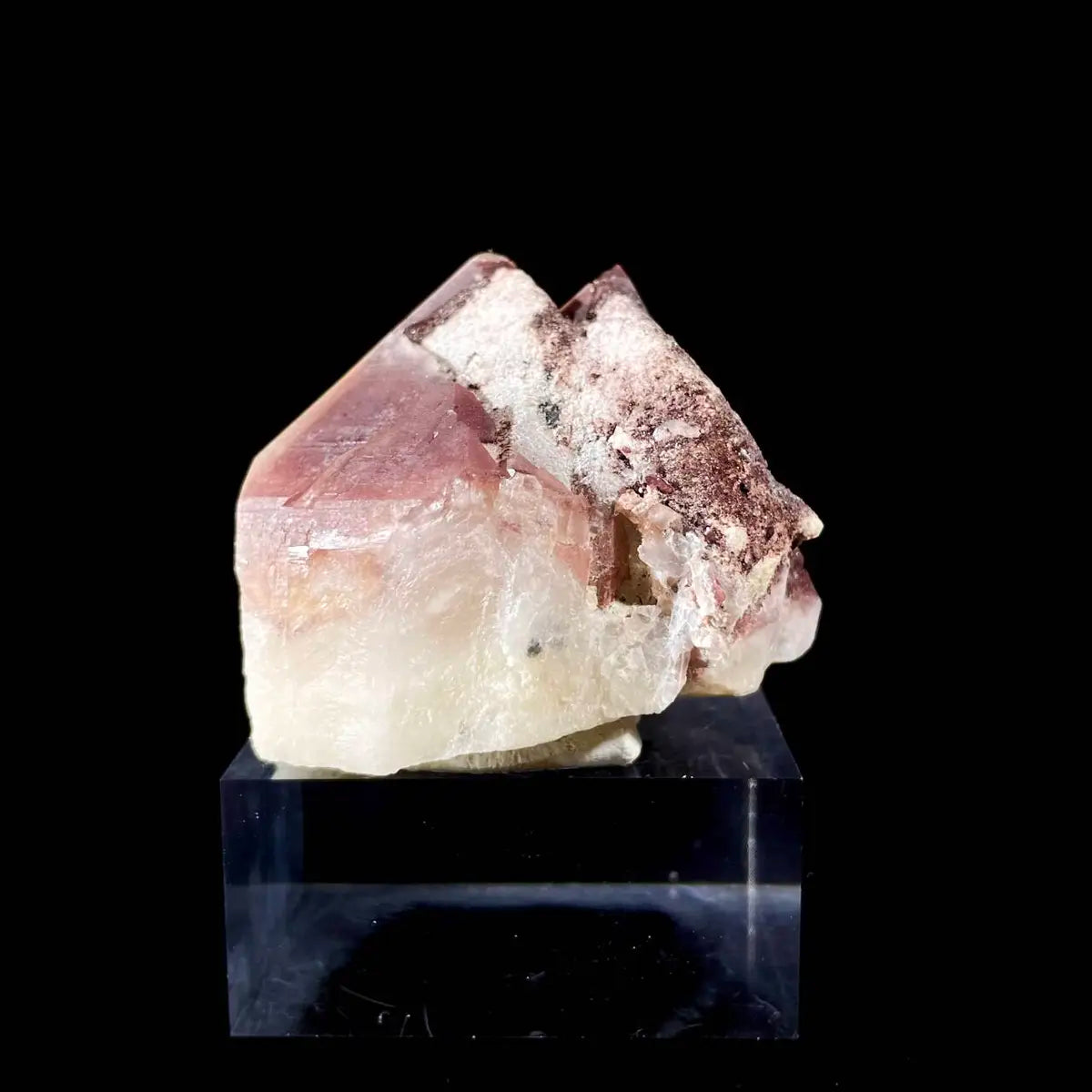 Natural Red Phantom Elestial Quartz on Matrix | Rare Phantom Quartz Mineral Specimen | High-Grade Collector’s Piece | 130 g | 4*5*5 cm
