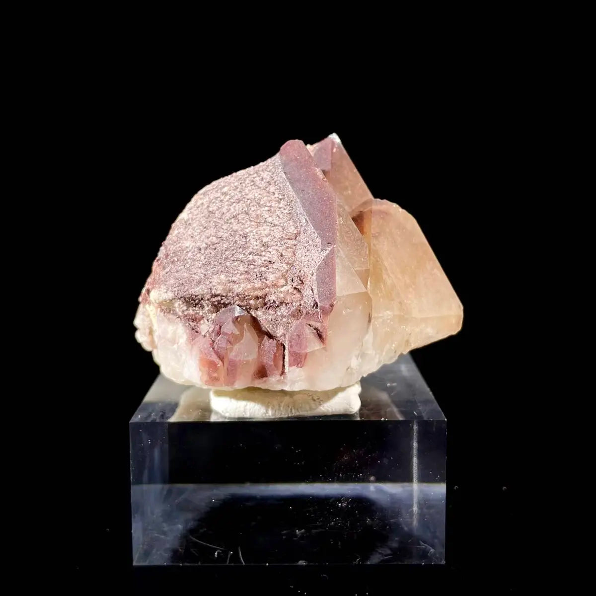 Natural Red Phantom Elestial Quartz on Matrix | Rare Phantom Quartz Mineral Specimen | High-Grade Collector’s Piece | 130 g | 4*5*5 cm