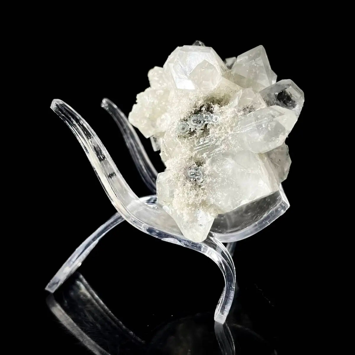 Natural Indian  Diamond Aphophyllite Specimen | Rare Crystal Habit Mineral on Matrix | Collector’s Grade | 180 g | 8.5*6.5*5.5 cm