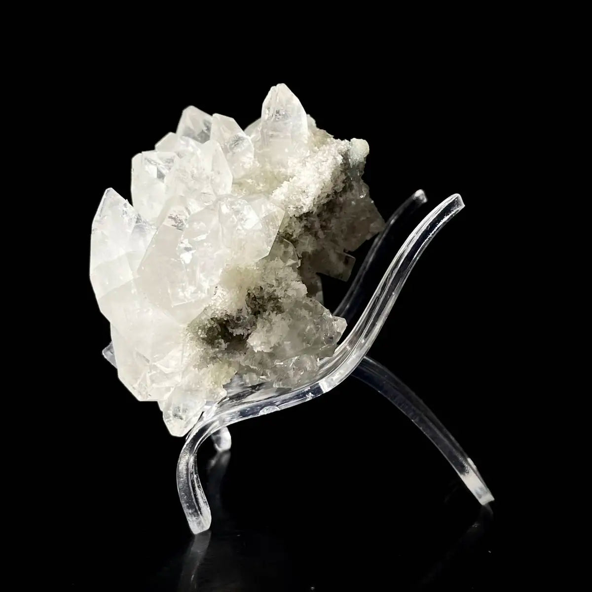 Natural Indian  Diamond Aphophyllite Specimen | Rare Crystal Habit Mineral on Matrix | Collector’s Grade | 180 g | 8.5*6.5*5.5 cm