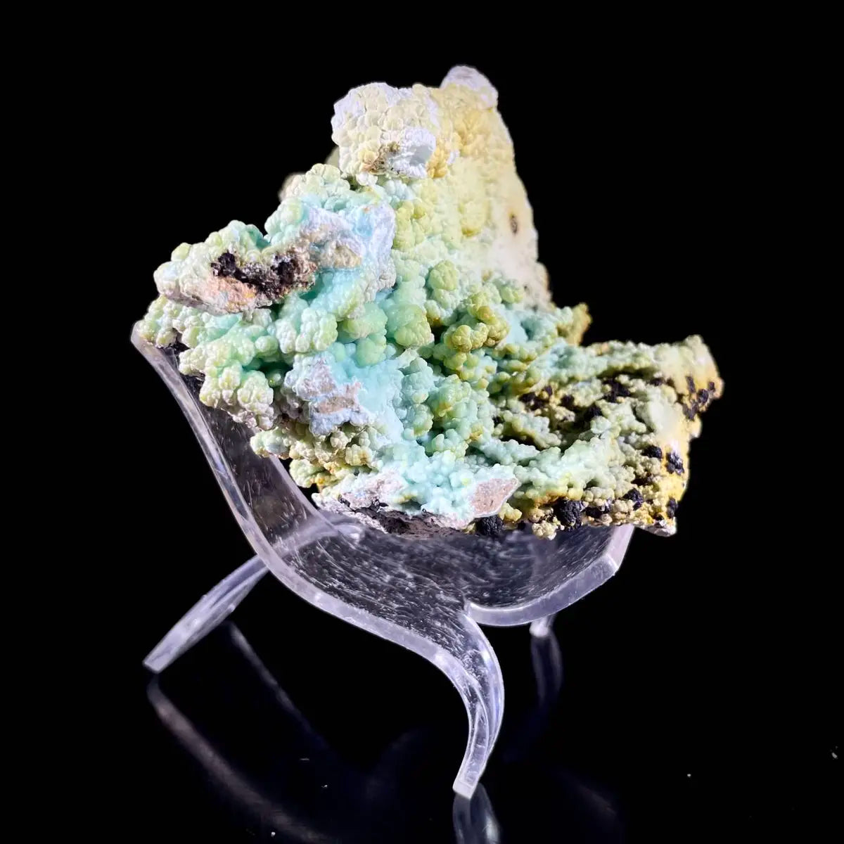 Gibbsite with Hemimorphite Mineral Specimen | Natural Associated Crystal Cluster | 200 g | 9*7.5*6.5 cm