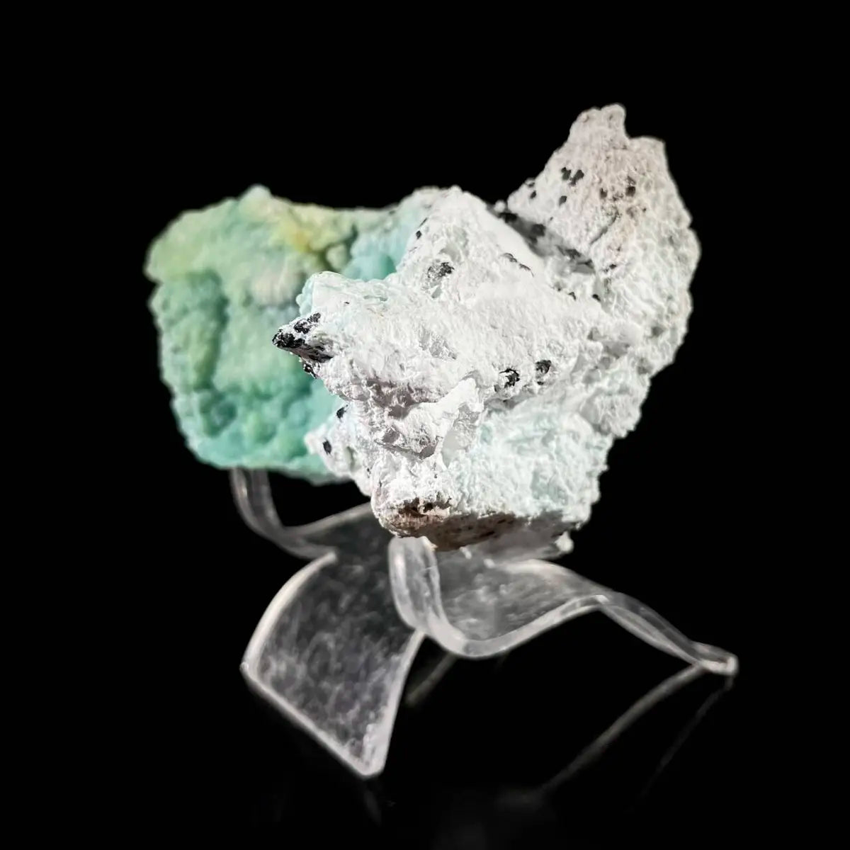 Gibbsite with Hemimorphite Mineral Specimen | Natural Associated Crystal Cluster | 240 g | 10*7*6.5 cm