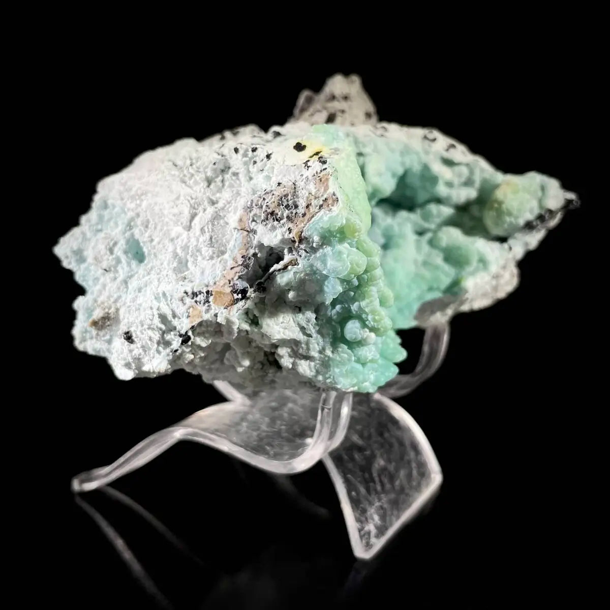 Gibbsite with Hemimorphite Mineral Specimen | Natural Associated Crystal Cluster | 240 g | 10*7*6.5 cm