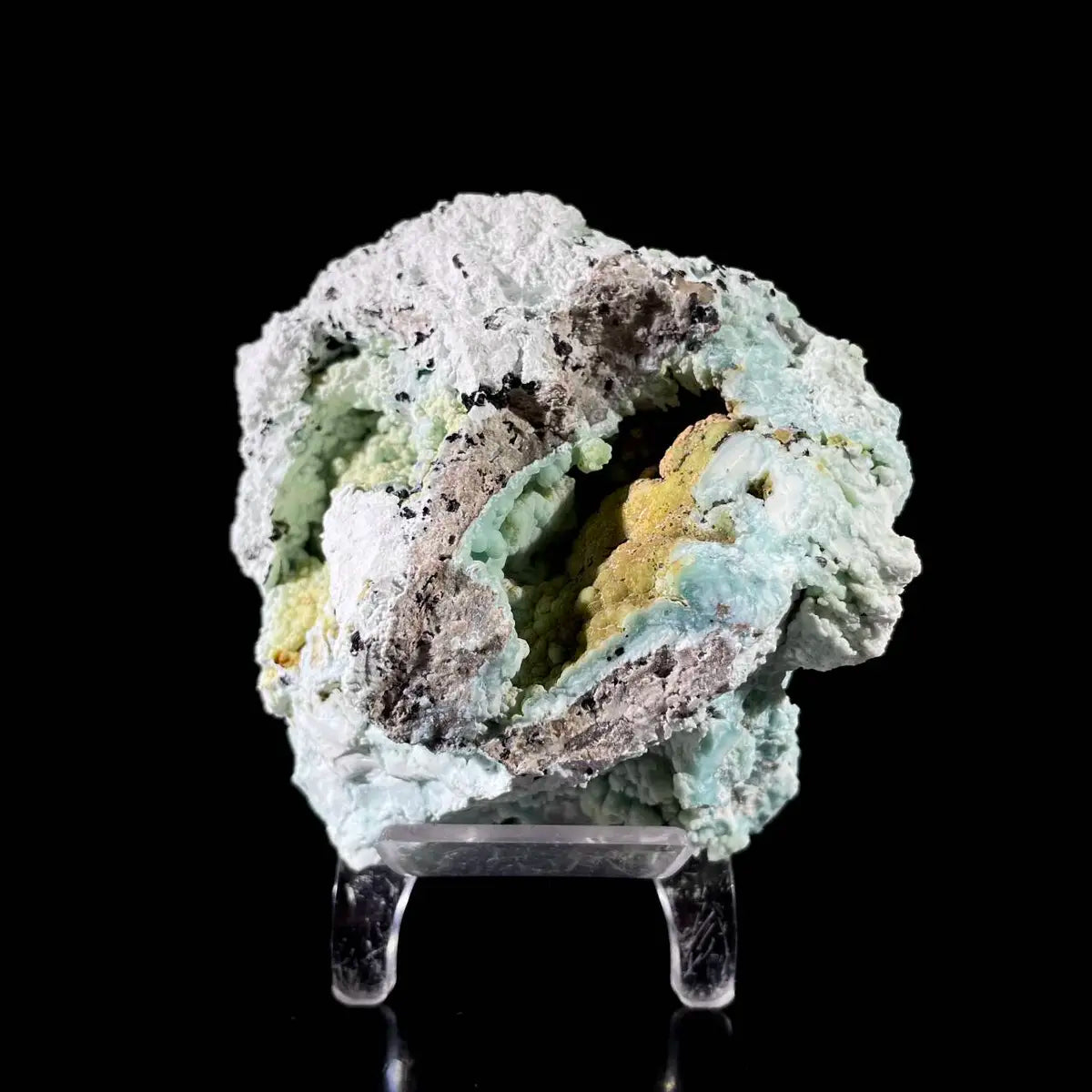 Gibbsite with Hemimorphite Mineral Specimen | Natural Associated Crystal Cluster | 480 g | 10*6*10 cm