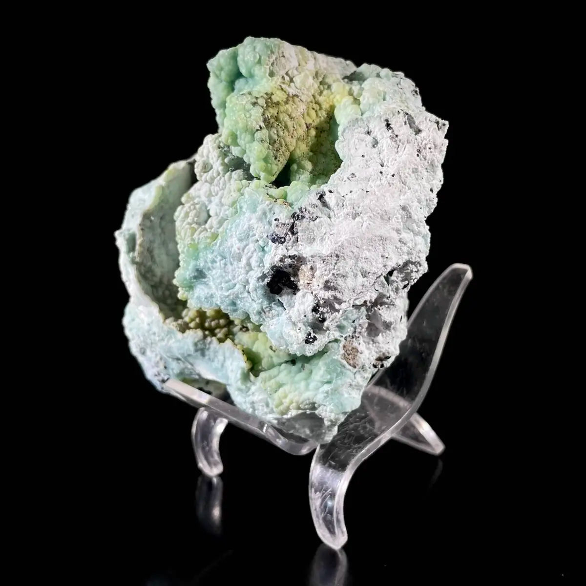 Gibbsite with Hemimorphite Mineral Specimen | Natural Associated Crystal Cluster | 480 g | 10*6*10 cm