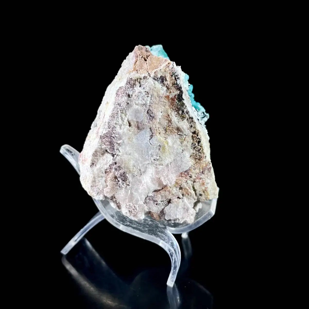 Gibbsite with Hemimorphite Mineral Specimen | Natural Associated Crystal Cluster | 380 g | 9.5*8.5*5 cm
