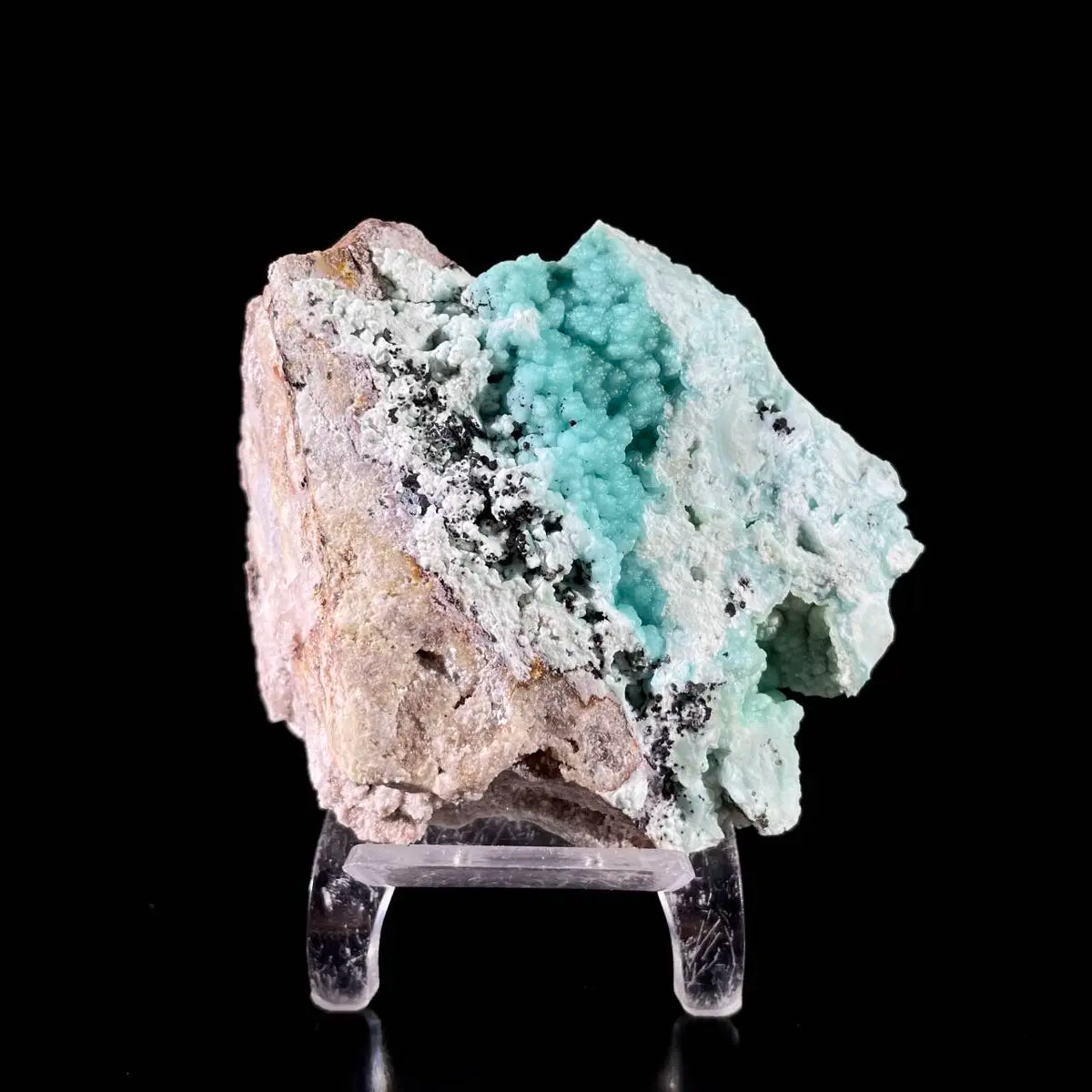 Gibbsite with Hemimorphite Mineral Specimen | Natural Associated Crystal Cluster | 380 g | 9.5*8.5*5 cm