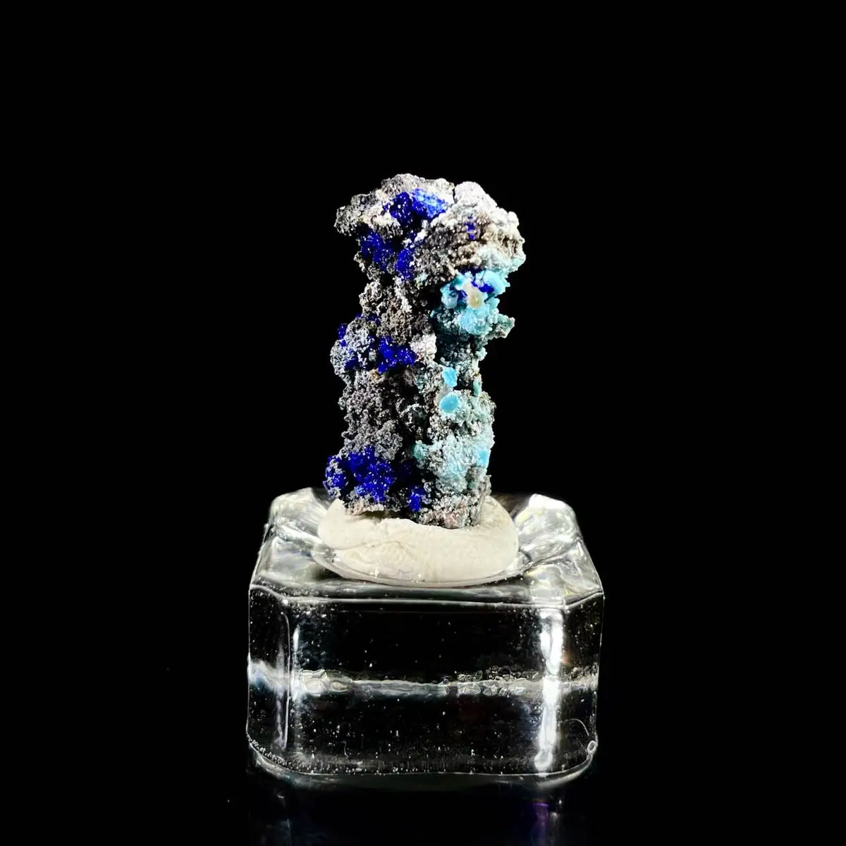 Azurite with Gibbsite  Mineral Specimen | Natural Multi-Mineral  | 2.4 g | 2.5*1*1 cm