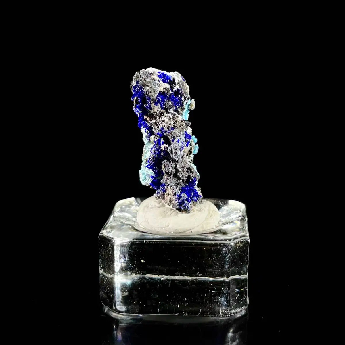 Azurite with Gibbsite  Mineral Specimen | Natural Multi-Mineral  | 2.4 g | 2.5*1*1 cm