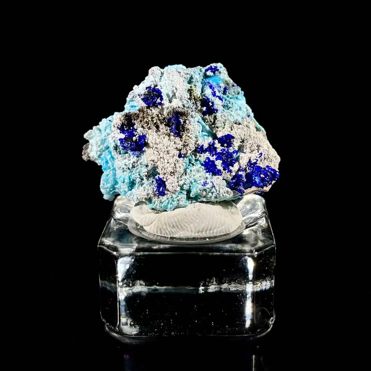 Azurite with Gibbsite  Mineral Specimen | Natural Multi-Mineral  | 4 g | 3*2.5*1 cm