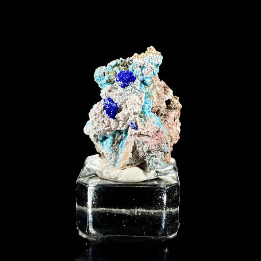 A691-Azurite with Gibbsite  Mineral Specimen | Natural Multi-Mineral  | 4 g | 3*1*2.5 cm