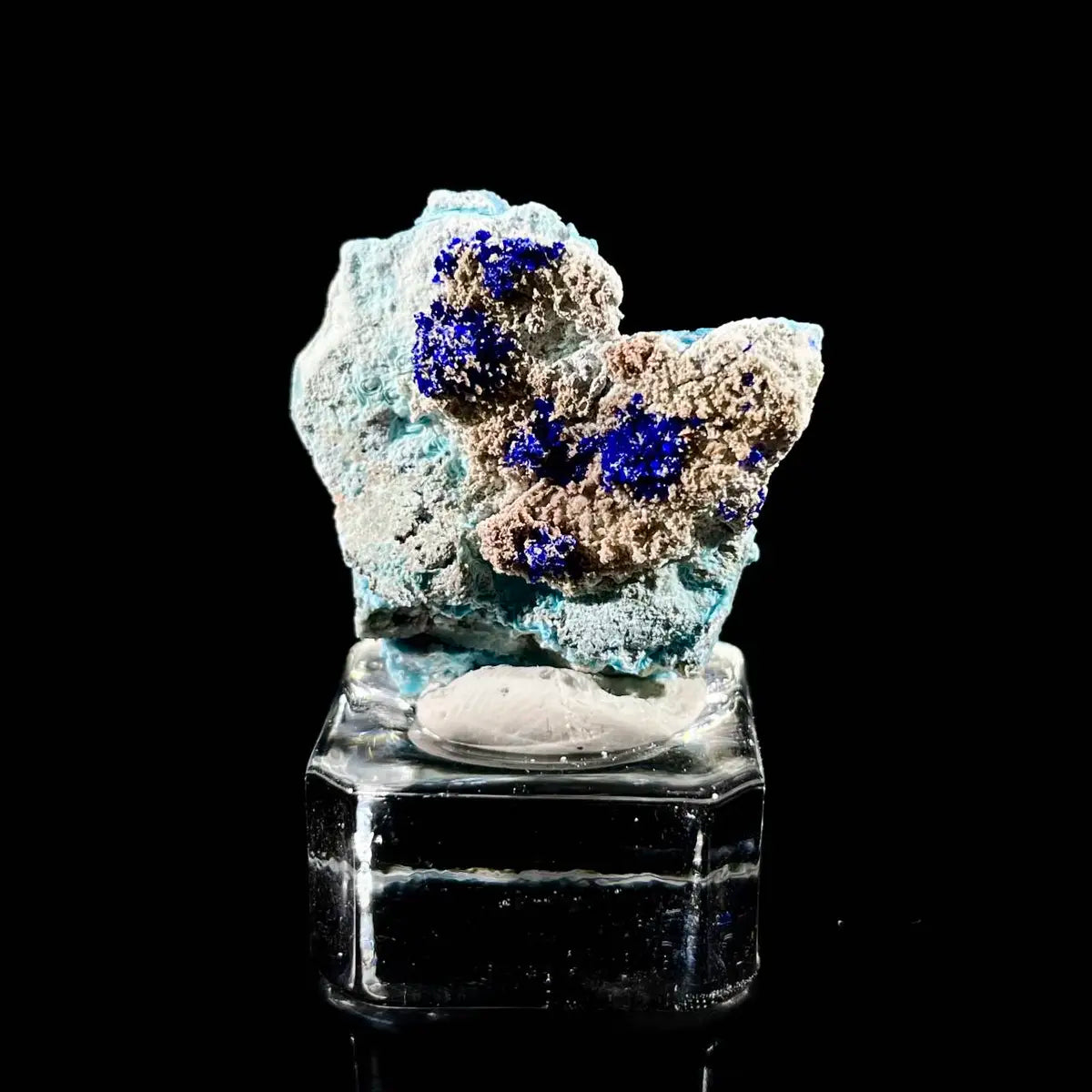Azurite with Gibbsite  Mineral Specimen | Natural Multi-Mineral  | 6 g | 3*2.5*1 cm