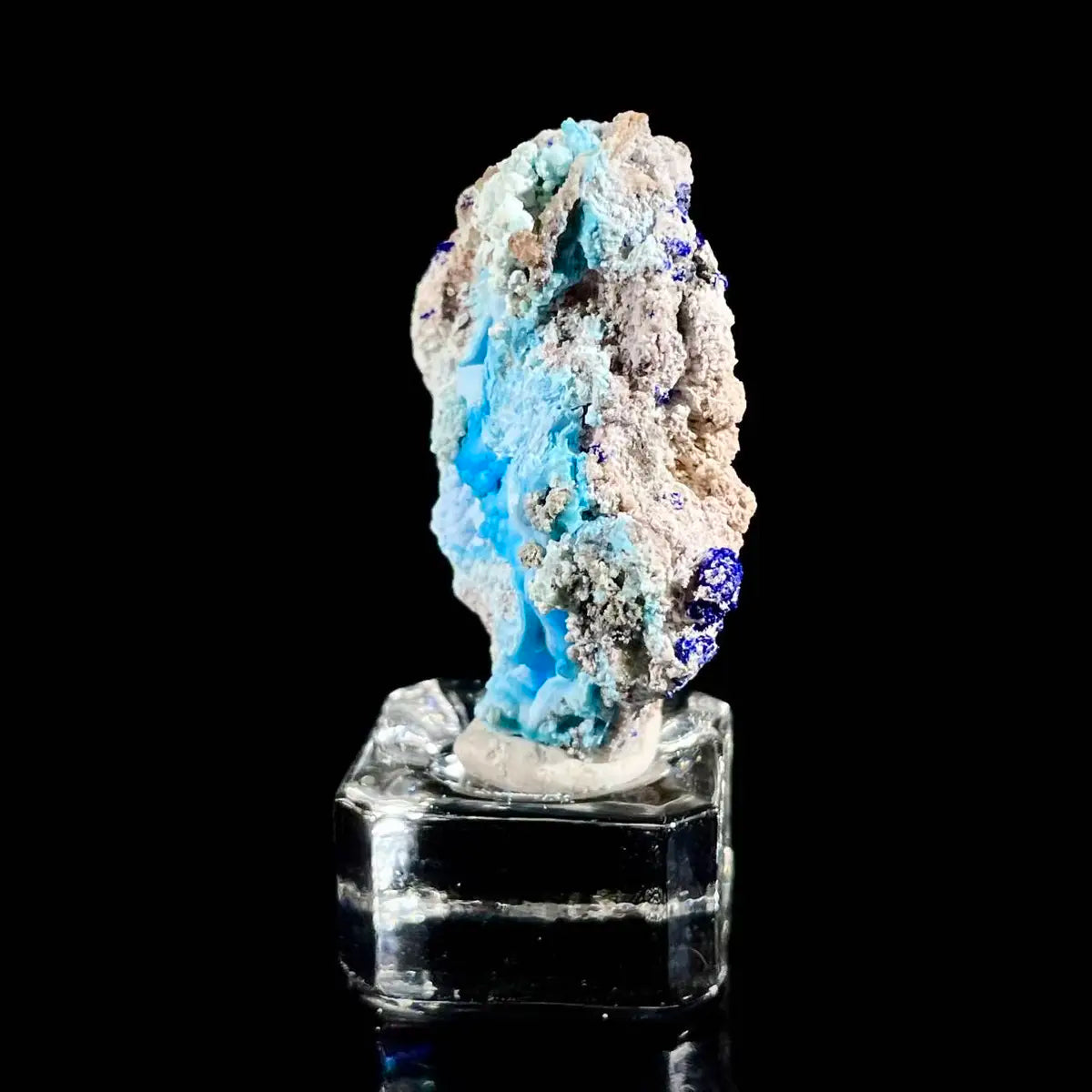 Azurite with Gibbsite  Mineral Specimen | Natural Multi-Mineral  | 12 g | 4.5*3*1 cm