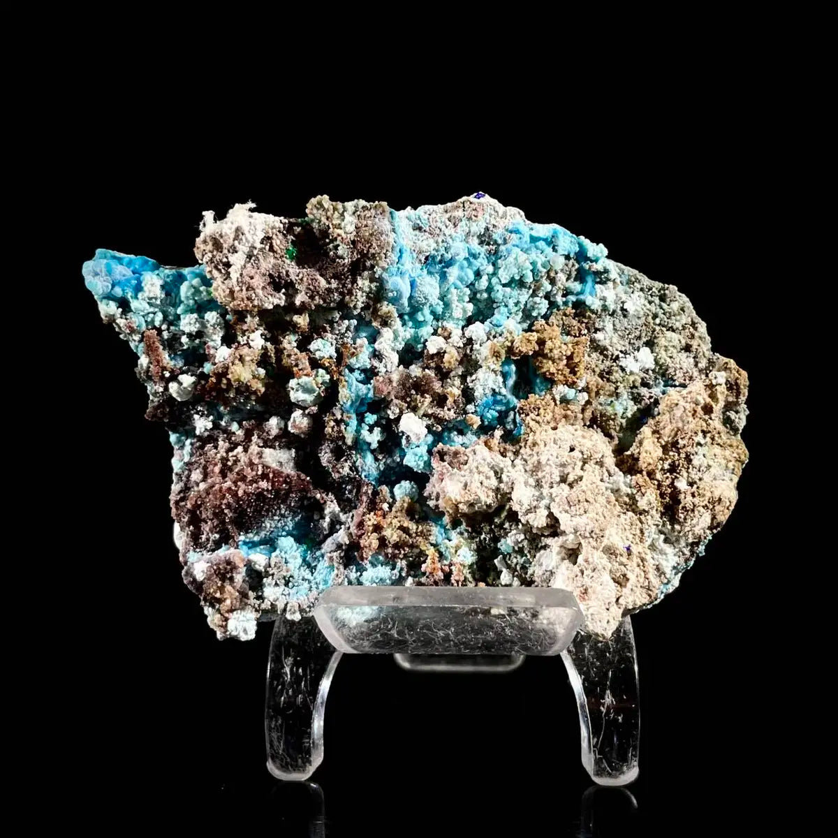 Azurite with Gibbsite  Mineral Specimen | Natural Multi-Mineral  | 63 g | 7.5*5.5*2 cm