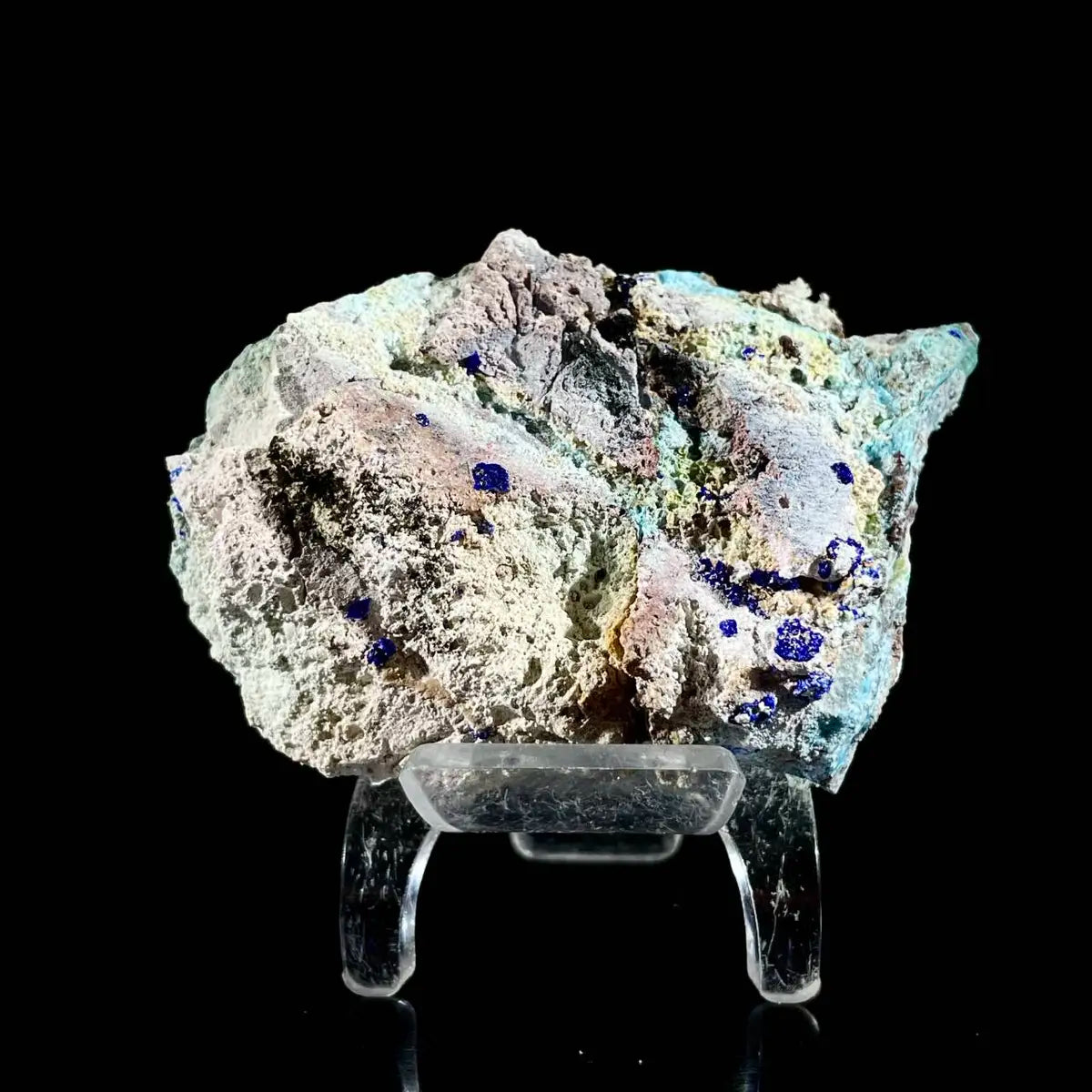 Azurite with Gibbsite  Mineral Specimen | Natural Multi-Mineral  | 63 g | 7.5*5.5*2 cm