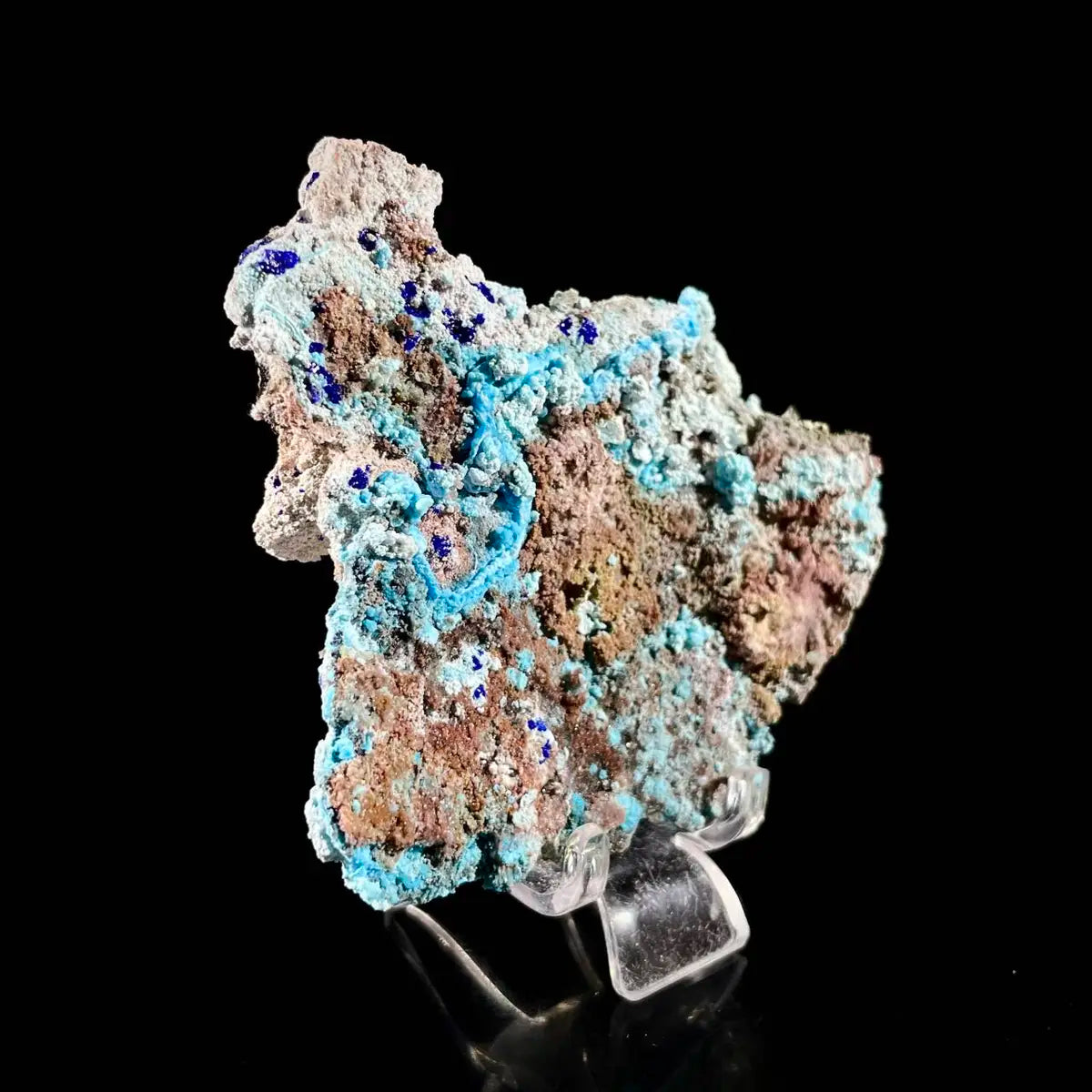 Azurite with Gibbsite  Mineral Specimen | Natural Multi-Mineral  | 80 g | 9*7*2 cm