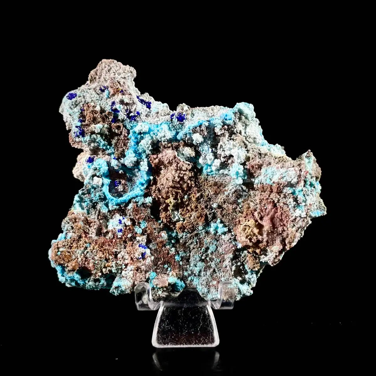 Azurite with Gibbsite  Mineral Specimen | Natural Multi-Mineral  | 80 g | 9*7*2 cm