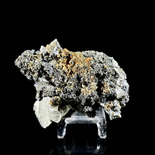 Galena Mineral Specimen | Natural Lead Sulfide Crystal on Matrix | Metallic Luster Cubic Formation | 120 g | 6.5*5*4 cm
