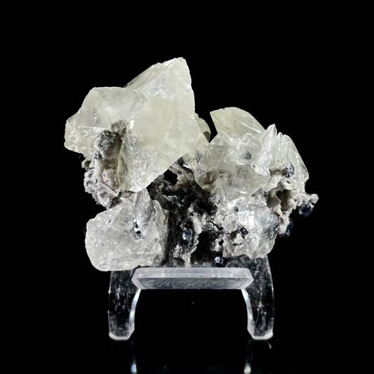 Galena Mineral Specimen | Natural Lead Sulfide Crystal on Matrix | Metallic Luster Cubic Formation | 100 g | 6*5*5 cm