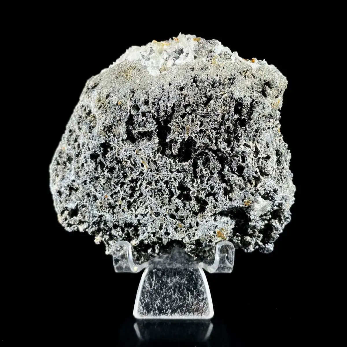 Galena Mineral Specimen | Natural Lead Sulfide Crystal on Matrix | Metallic Luster Cubic Formation | 320 g | 10*9.5*4 cm