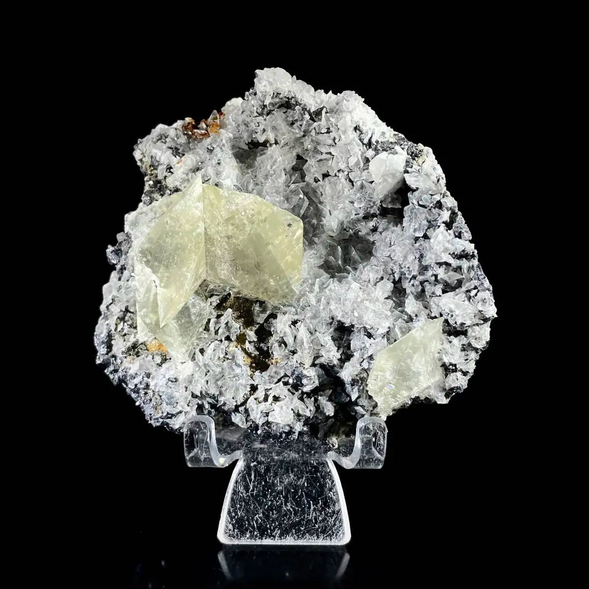 Galena Mineral Specimen | Natural Lead Sulfide Crystal on Matrix | Metallic Luster Cubic Formation | 320 g | 10*9.5*4 cm