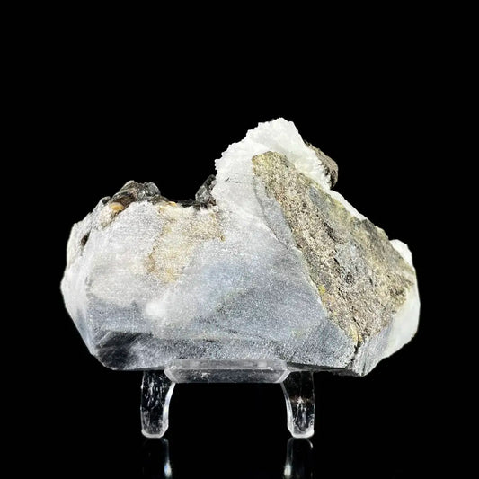 Galena Mineral Specimen | Natural Lead Sulfide Crystal on Matrix | Metallic Luster Cubic Formation | 210 g | 10*6.5*4.5 cm