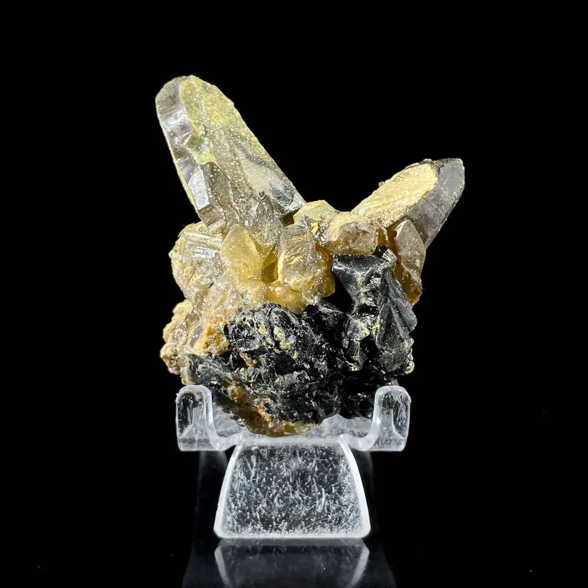 Opal Hyalite Mineral Specimen | Natural Smoky Cluster | Spherical Hydrated Calcium Silicate Formation | 120 g | 8*7*4.5 cm