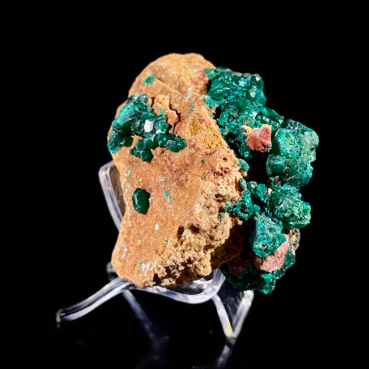Dioptase Botryoidal Crystal Cluster | Natural Green Copper Carbonate Mineral Specimen | 250 g | 9*6.5*6 cm