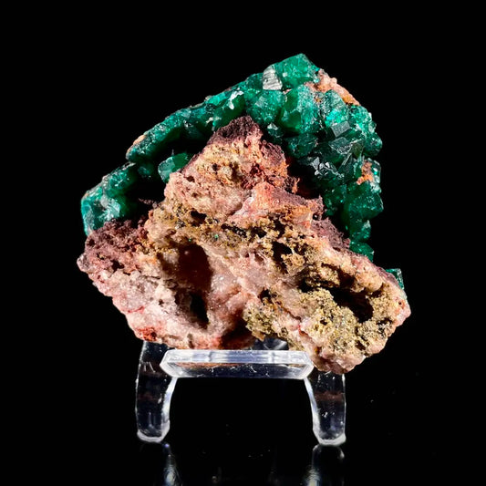 A825-Dioptase Botryoidal Crystal Cluster | Natural Green Copper Carbonate Mineral Specimen | 150 g | 6.5*6*4 cm