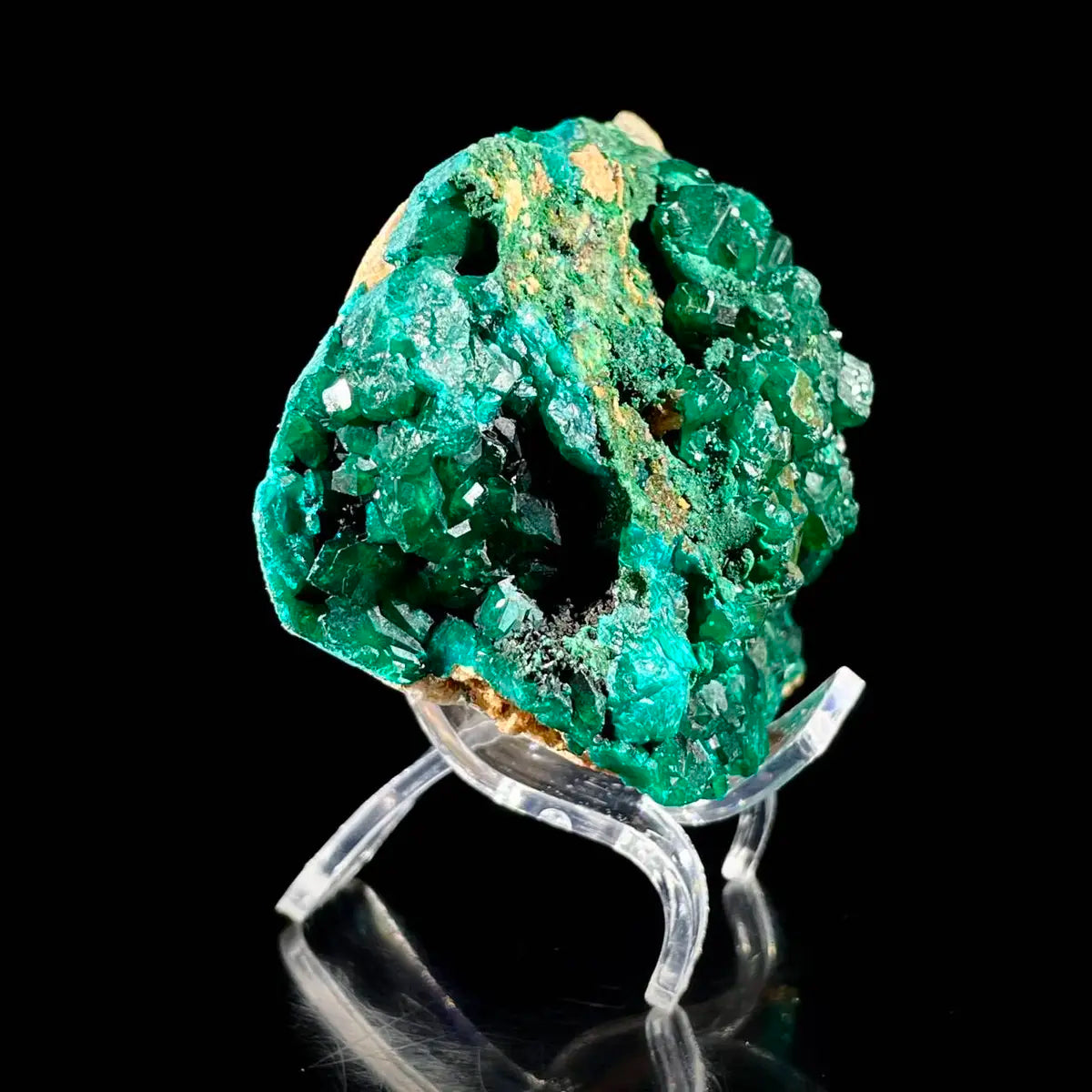 Dioptase Botryoidal Crystal Cluster | Natural Green Copper Carbonate Mineral Specimen | 300 g | 10*7*4 cm