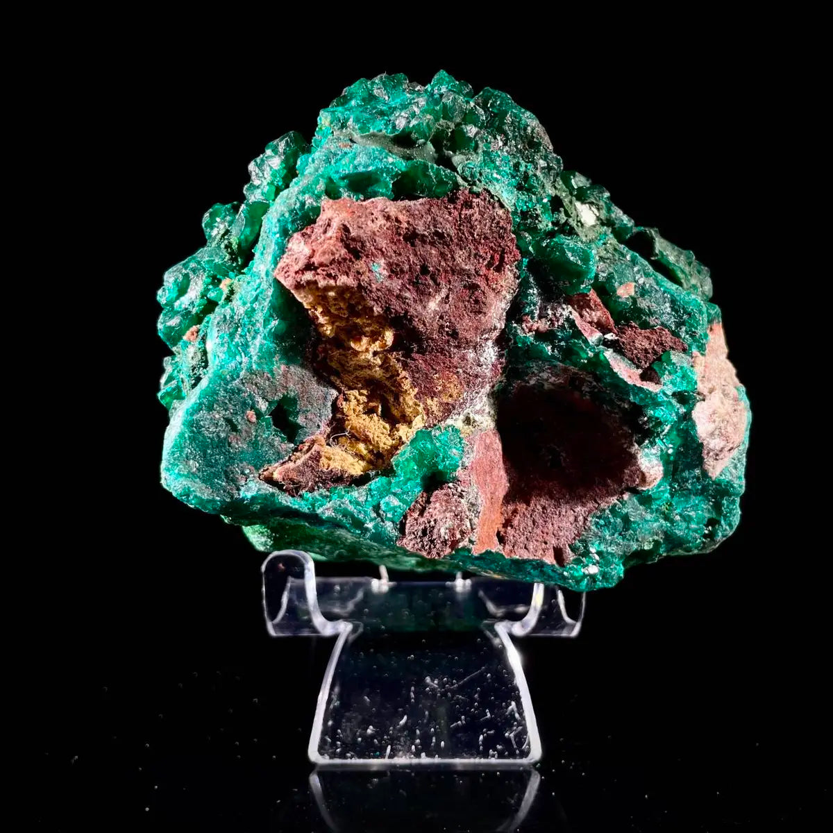 Dioptase Botryoidal Crystal Cluster | Natural Green Copper Carbonate Mineral Specimen | 800 g | 9*10*6.5 cm