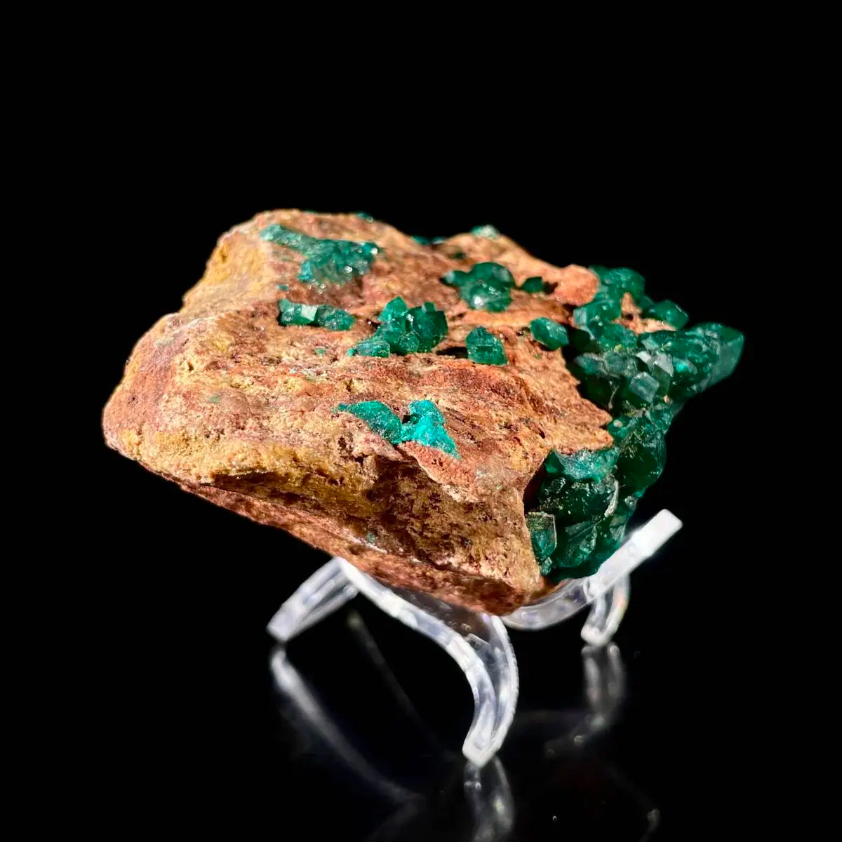 Dioptase Botryoidal Crystal Cluster | Natural Green Copper Carbonate Mineral Specimen | 230 g | 10*7*4.5 cm