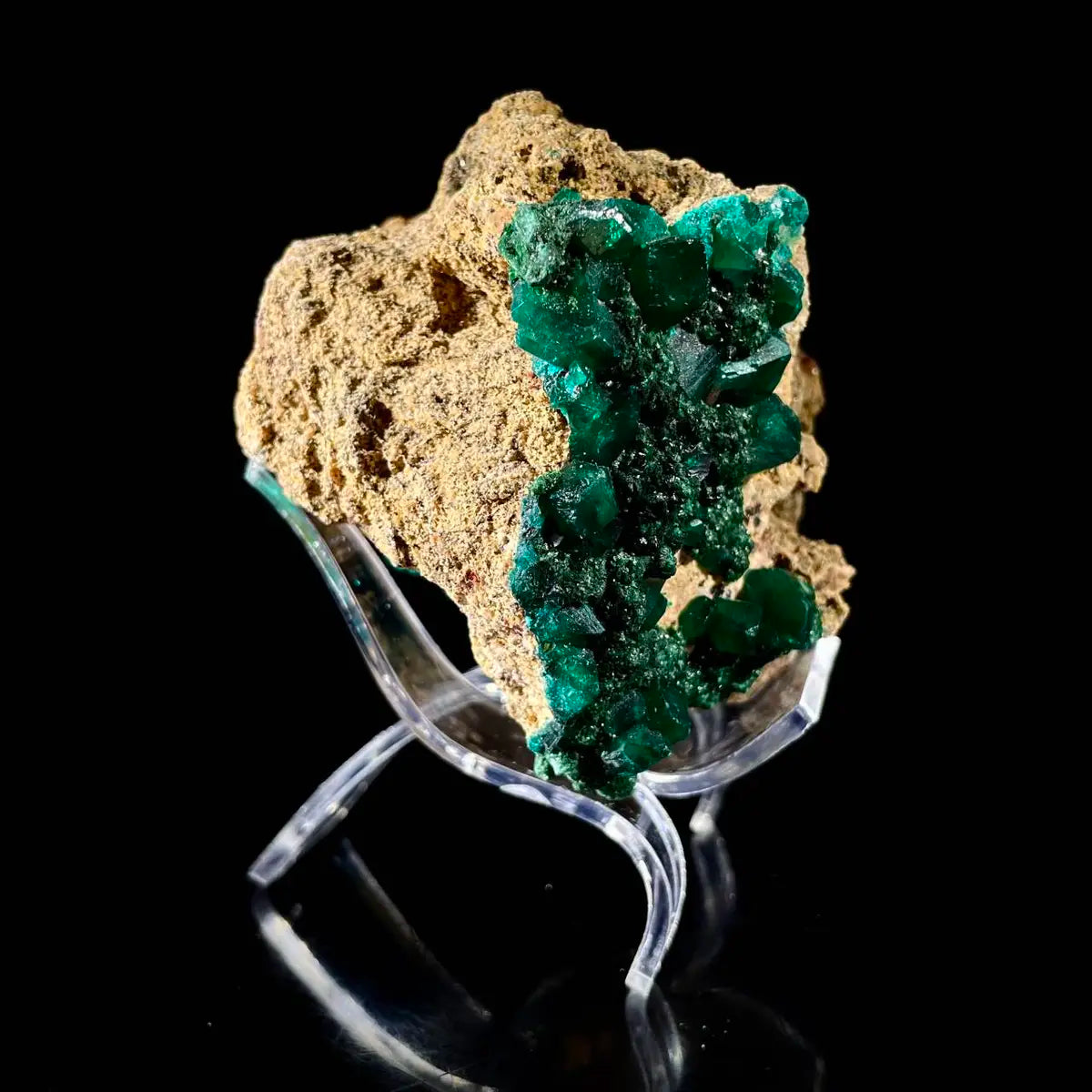 Dioptase Botryoidal Crystal Cluster | Natural Green Copper Carbonate Mineral Specimen | 490 g | 10*8*5.5 cm