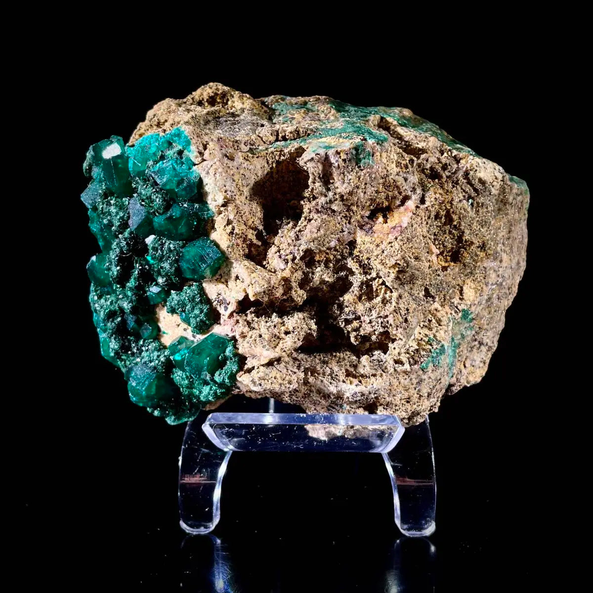 Dioptase Botryoidal Crystal Cluster | Natural Green Copper Carbonate Mineral Specimen | 490 g | 10*8*5.5 cm