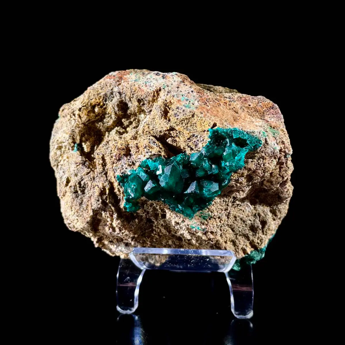 Dioptase Botryoidal Crystal Cluster | Natural Green Copper Carbonate Mineral Specimen | 490 g | 10*8*5.5 cm