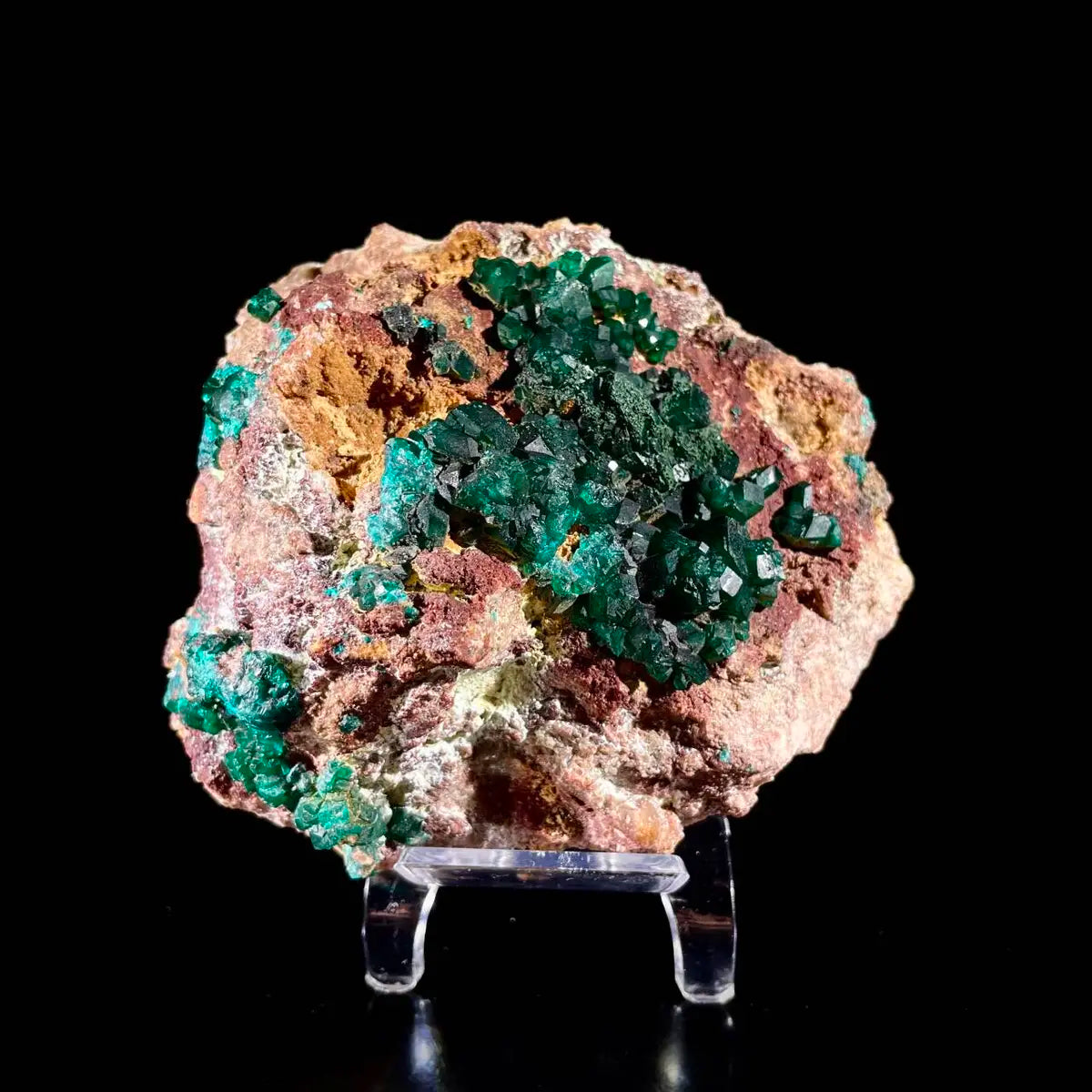 Dioptase Botryoidal Crystal Cluster | Natural Green Copper Carbonate Mineral Specimen | 790 g | 11*10*8 cm