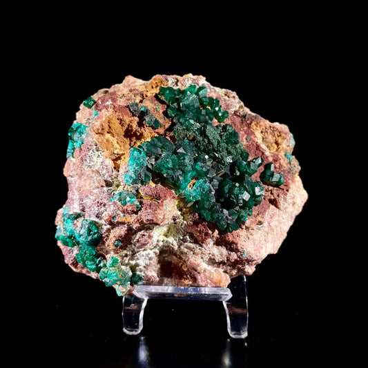 A831-Dioptase Botryoidal Crystal Cluster | Natural Green Copper Carbonate Mineral Specimen | 790 g | 11*10*8 cm