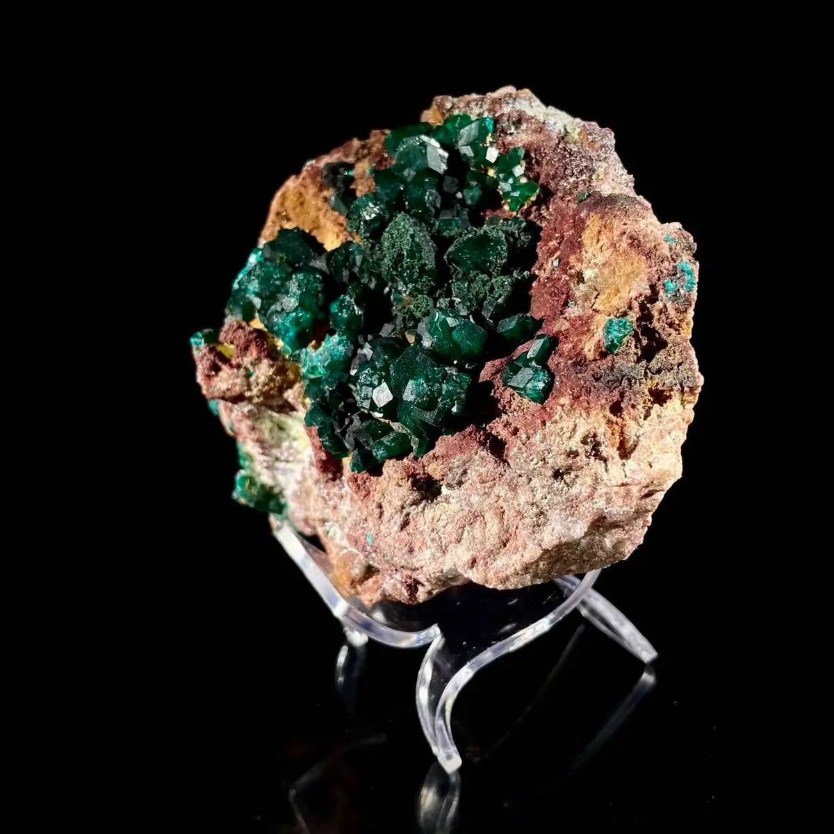 Dioptase Botryoidal Crystal Cluster | Natural Green Copper Carbonate Mineral Specimen | 790 g | 11*10*8 cm