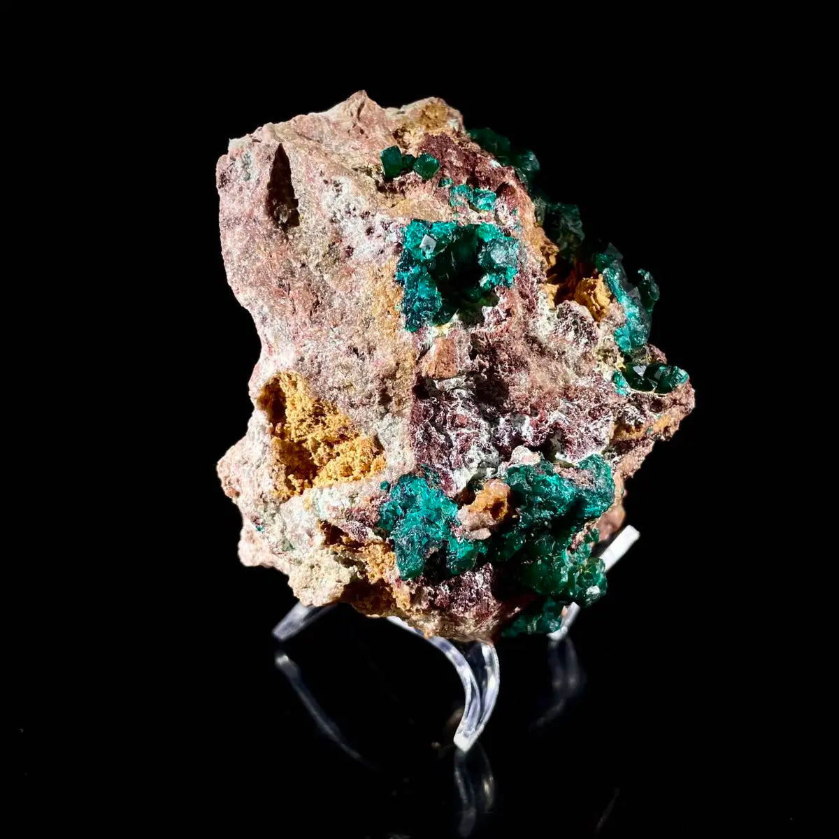 Dioptase Botryoidal Crystal Cluster | Natural Green Copper Carbonate Mineral Specimen | 790 g | 11*10*8 cm