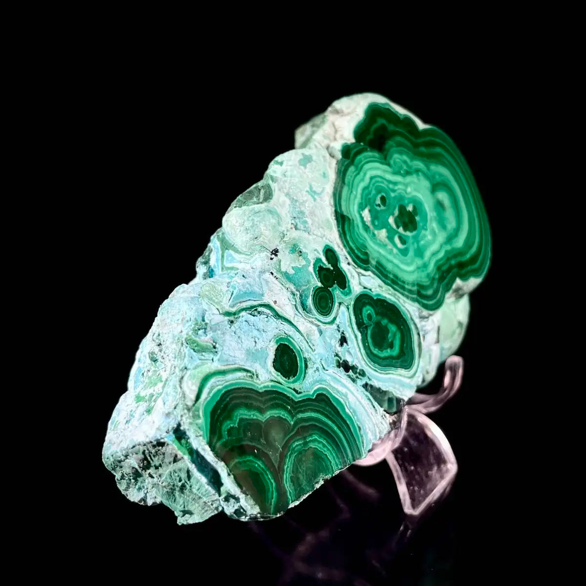 Natural Chrysocolla Crystal Specimen on Matrix | Rare Copper Silicate Mineral | Vibrant Blue-Green Mineral Collection Piece | 750 g | 13.5*8*3.5 cm