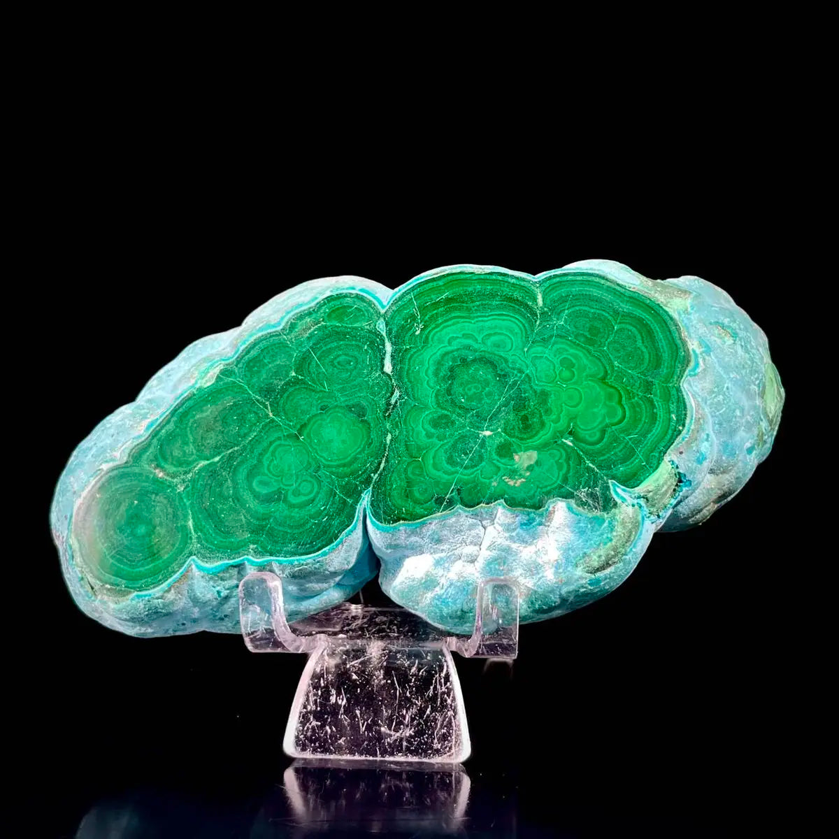 Natural Chrysocolla Crystal Specimen on Matrix | Rare Copper Silicate Mineral | Vibrant Blue-Green Mineral Collection Piece | 560 g | 13*6.5*3.5 cm