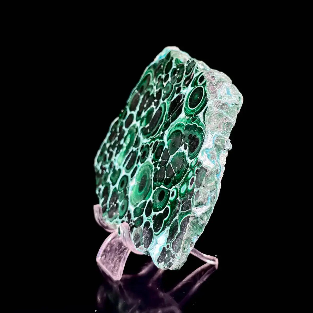 Natural Chrysocolla Crystal Specimen on Matrix | Rare Copper Silicate Mineral | Vibrant Blue-Green Mineral Collection Piece | 370 g | 13.5*11*1 cm