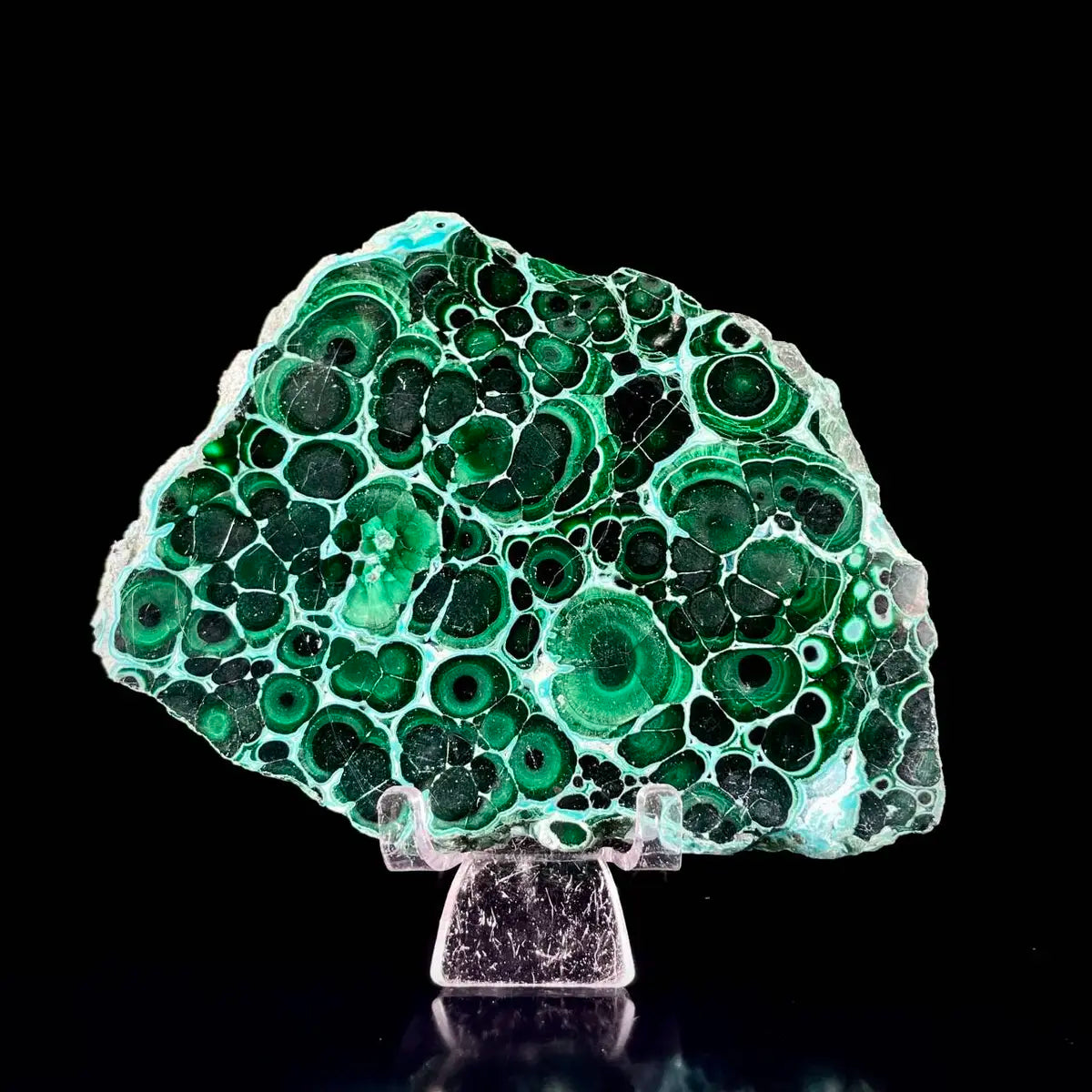Natural Chrysocolla Crystal Specimen on Matrix | Rare Copper Silicate Mineral | Vibrant Blue-Green Mineral Collection Piece | 370 g | 13.5*11*1 cm