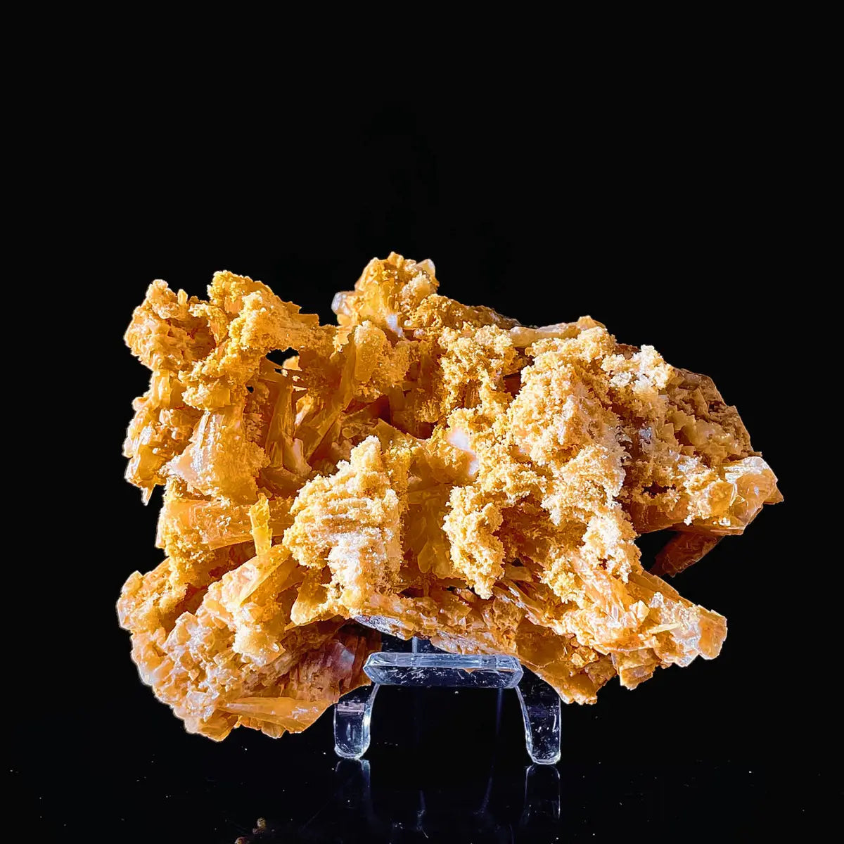 HuNan yellow calcite| Natural Calcite Mineral Specimen from China | 430 g | 12.5*11.5*6 cm