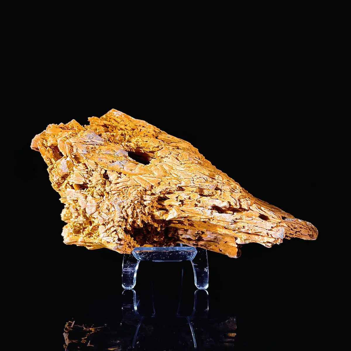 HuNan yellow calcite| Natural Calcite Mineral Specimen from China | 750 g | 19.5*10*6.5 cm
