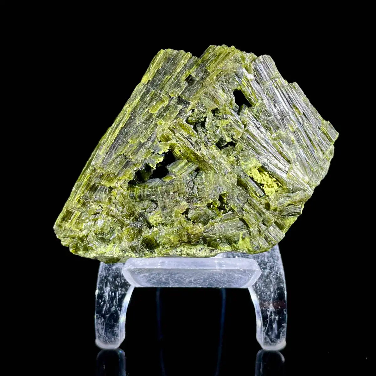 Natural Green Epidote& Tourmaline Specimen |Madagascar | 130 g | 5.5*4.5*4 cm