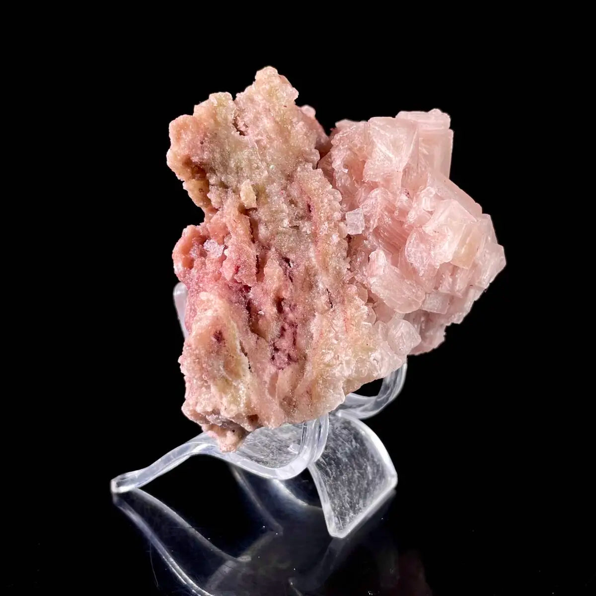 Pink Halite | Natural Bladed Halite Mineral Specimen | Rose-Form Crystal Formation | 170 g | 8.5*7.5*6 cm
