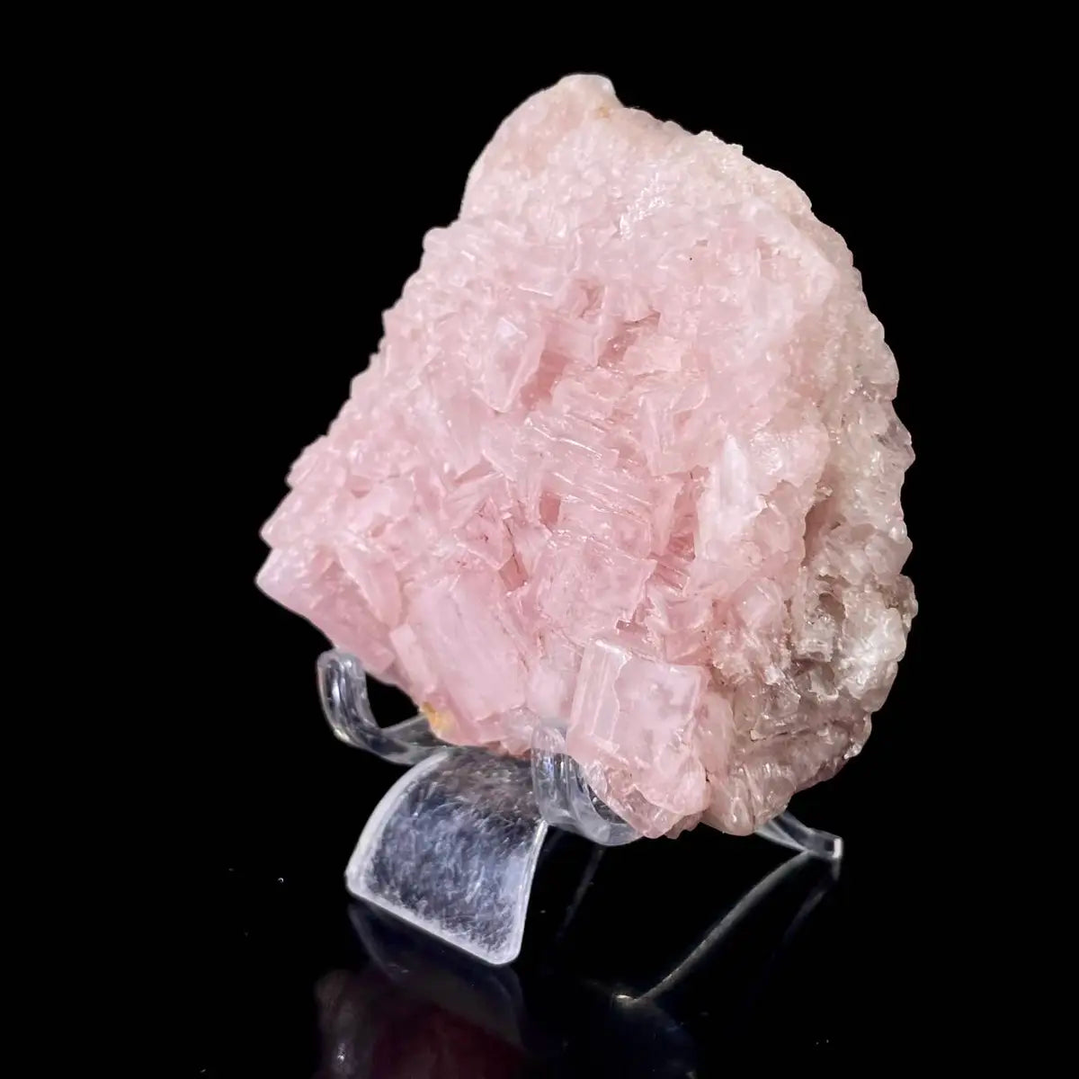Pink Halite | Natural Bladed Halite Mineral Specimen | Rose-Form Crystal Formation | 200 g | 10*9.5*3.5 cm