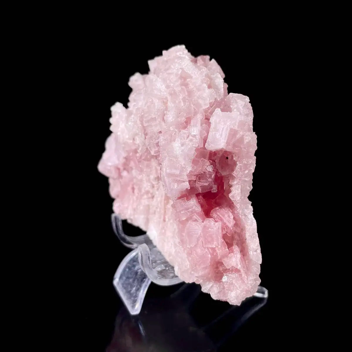 Pink Halite | Natural Bladed Halite Mineral Specimen | Rose-Form Crystal Formation | 240 g | 10*8*4.5 cm
